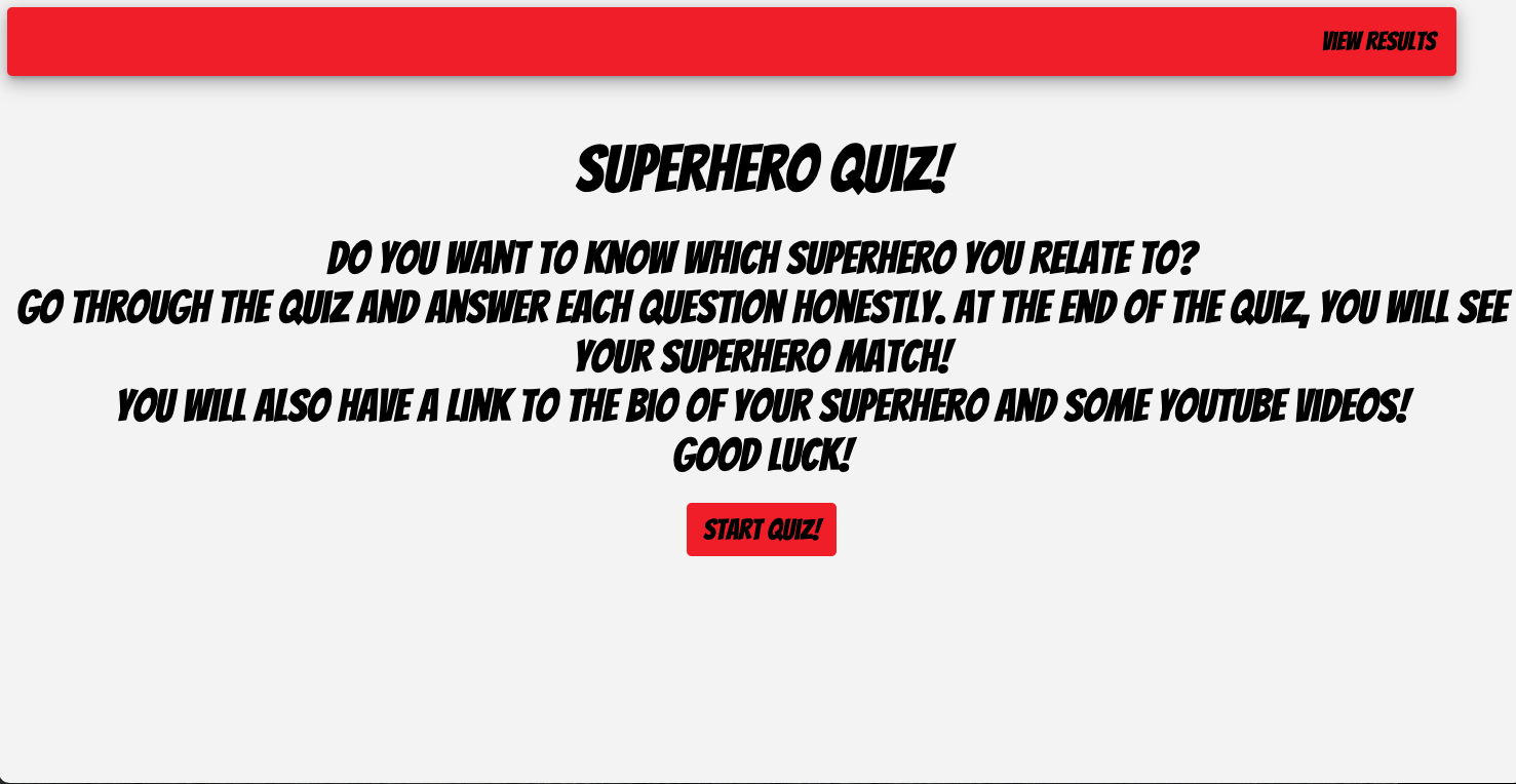 Superhero Quiz